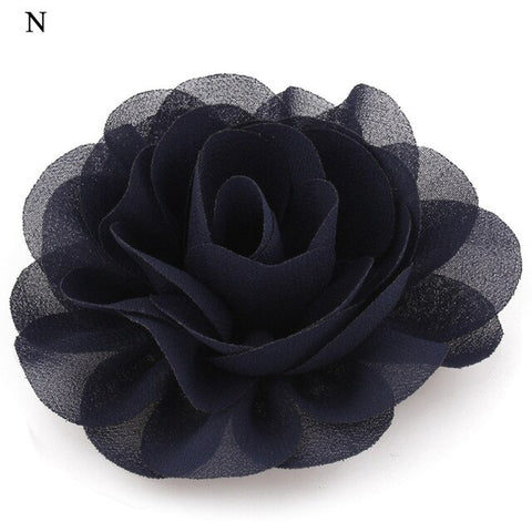 1PC Kids Girls Soft Big Rose Flower Chiffon Hair Clips Multi-Color Party Festival Hair Accessories Sweet Cute Hairpins Barrettes