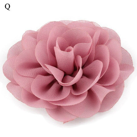 1PC Kids Girls Soft Big Rose Flower Chiffon Hair Clips Multi-Color Party Festival Hair Accessories Sweet Cute Hairpins Barrettes