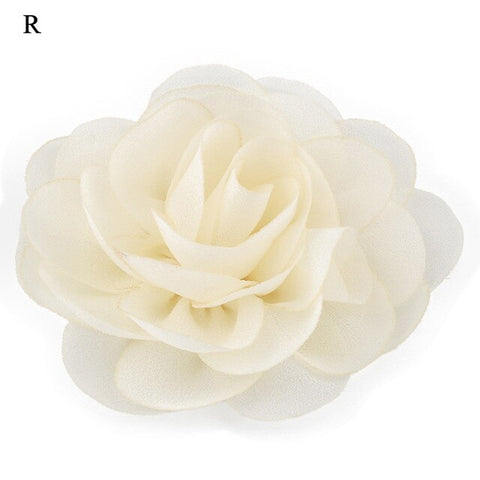 1PC Kids Girls Soft Big Rose Flower Chiffon Hair Clips Multi-Color Party Festival Hair Accessories Sweet Cute Hairpins Barrettes