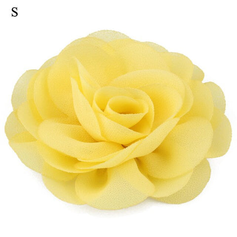 1PC Kids Girls Soft Big Rose Flower Chiffon Hair Clips Multi-Color Party Festival Hair Accessories Sweet Cute Hairpins Barrettes