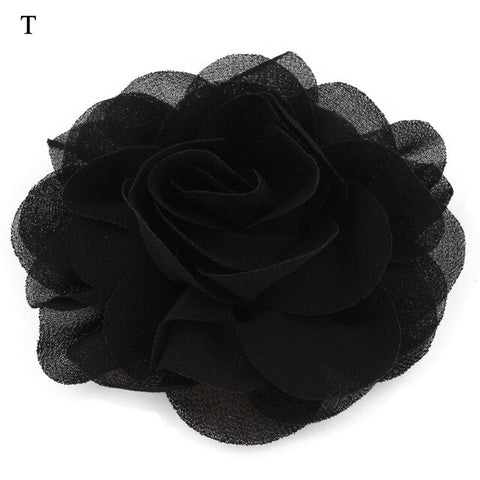 1PC Kids Girls Soft Big Rose Flower Chiffon Hair Clips Multi-Color Party Festival Hair Accessories Sweet Cute Hairpins Barrettes