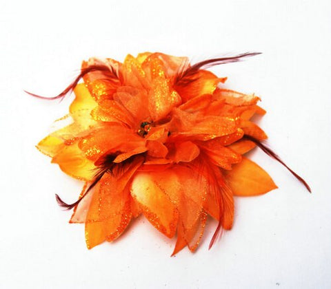 New Arrival Orange Hair Ornaments Headwear Flower Women Fashion Hairpins Hair Clip For Girls Hair Headdress Accessories 1pc