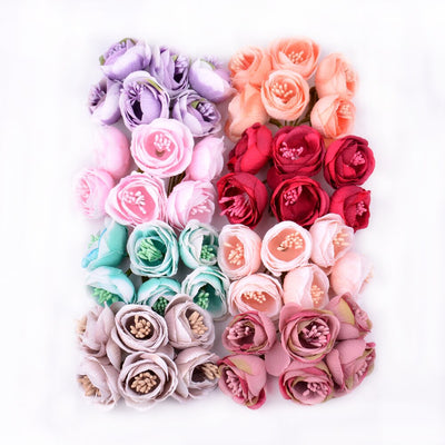 6pcs New Artificial flower stamens rose bouquet wedding home Christmas decoration flower scrapbooking DIY garland gift box