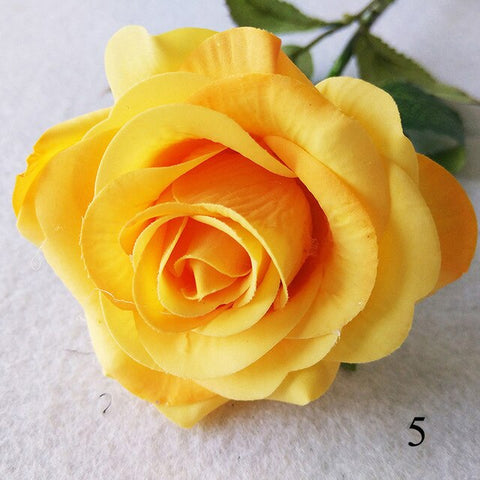 1Pcs Artificial Flower Silk Blooming Roses For Wedding Car Decoration DIY Garland material Simulation Rose Flower Fake Flower