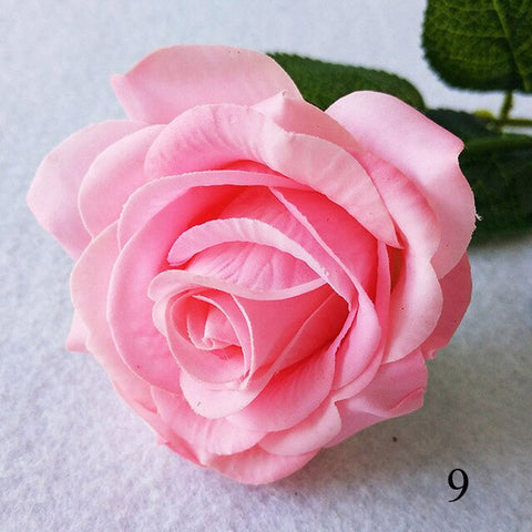 1Pcs Artificial Flower Silk Blooming Roses For Wedding Car Decoration DIY Garland material Simulation Rose Flower Fake Flower