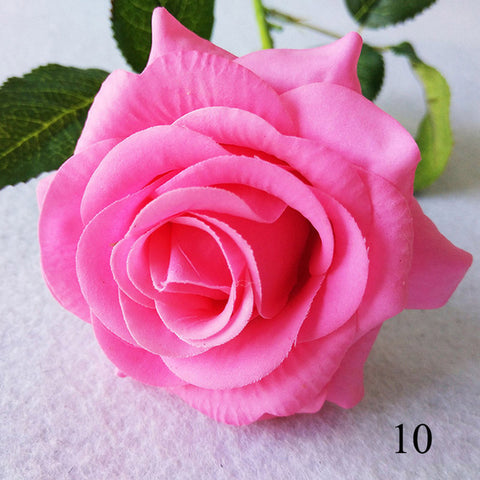 1Pcs Artificial Flower Silk Blooming Roses For Wedding Car Decoration DIY Garland material Simulation Rose Flower Fake Flower