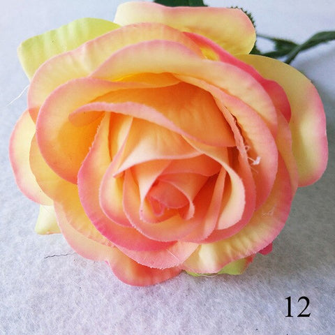 1Pcs Artificial Flower Silk Blooming Roses For Wedding Car Decoration DIY Garland material Simulation Rose Flower Fake Flower