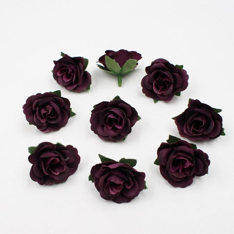 20pcs/lot 3.5cm mini silk rose head artificial flowers wedding home decoration DIY garlands scrapbook craft flowers