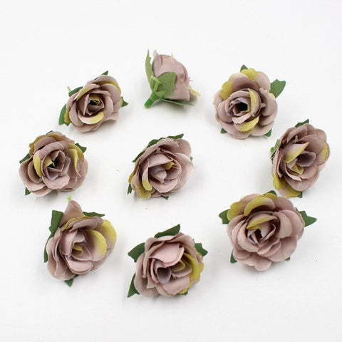 20pcs/lot 3.5cm mini silk rose head artificial flowers wedding home decoration DIY garlands scrapbook craft flowers