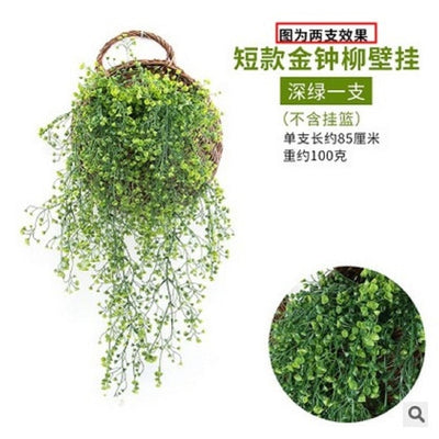 Popular Artificial Hanging Ivy Garland Plants Vine Fake Foliage Plastic Exquisite Flower Leaf Wisteria Home Garden Wedding Decor