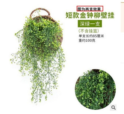 Popular Artificial Hanging Ivy Garland Plants Vine Fake Foliage Plastic Exquisite Flower Leaf Wisteria Home Garden Wedding Decor