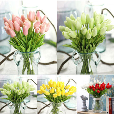 1pcs Home Decor Artificial False Tulip Fake Silk Flowers Garden Room  Ivy Vine Hanging Garland Wedding Party Decor