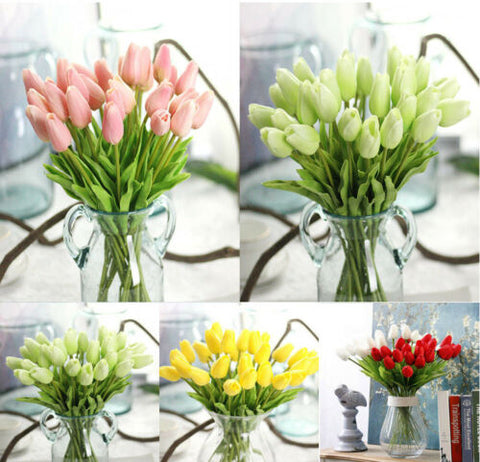 1pcs Home Decor Artificial False Tulip Fake Silk Flowers Garden Room  Ivy Vine Hanging Garland Wedding Party Decor