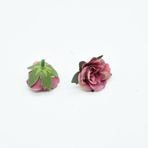 10pcs MINI silk roses head for flower wall home wedding decoration accessories diy gifts box christmas garland artificial plants