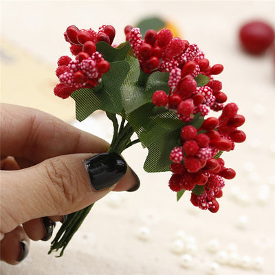 Simulation Small Berry Bouquet Bride Wedding DIY Tourism Lovely Star Flowers Garland Handmade Decorative Material Grains