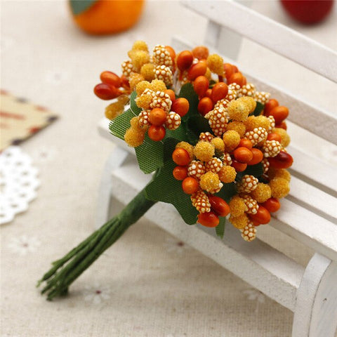 Simulation Small Berry Bouquet Bride Wedding DIY Tourism Lovely Star Flowers Garland Handmade Decorative Material Grains
