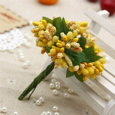 Simulation Small Berry Bouquet Bride Wedding DIY Tourism Lovely Star Flowers Garland Handmade Decorative Material Grains