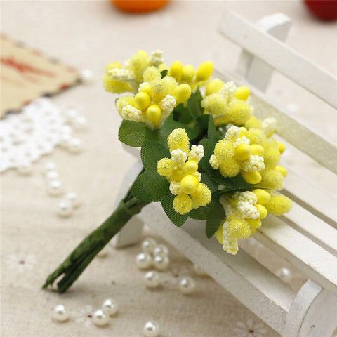 Simulation Small Berry Bouquet Bride Wedding DIY Tourism Lovely Star Flowers Garland Handmade Decorative Material Grains