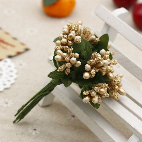 Simulation Small Berry Bouquet Bride Wedding DIY Tourism Lovely Star Flowers Garland Handmade Decorative Material Grains