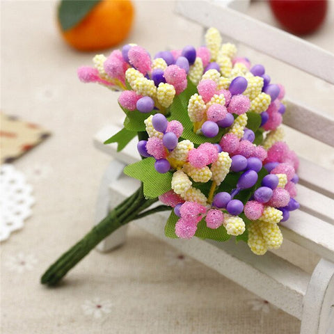Simulation Small Berry Bouquet Bride Wedding DIY Tourism Lovely Star Flowers Garland Handmade Decorative Material Grains