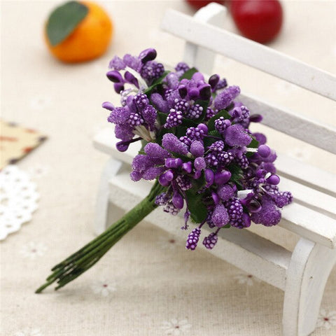 Simulation Small Berry Bouquet Bride Wedding DIY Tourism Lovely Star Flowers Garland Handmade Decorative Material Grains