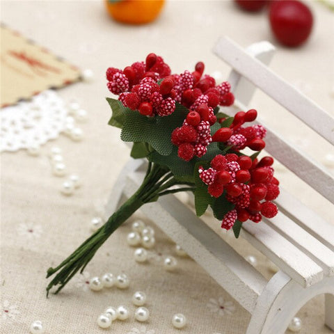 Simulation Small Berry Bouquet Bride Wedding DIY Tourism Lovely Star Flowers Garland Handmade Decorative Material Grains