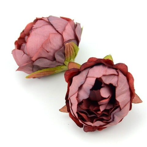 5pcs/lot 5cm High Quality Silk Peony Flower Head Artificial Home Wedding Decor DIY Garland Craft Flower Accessories