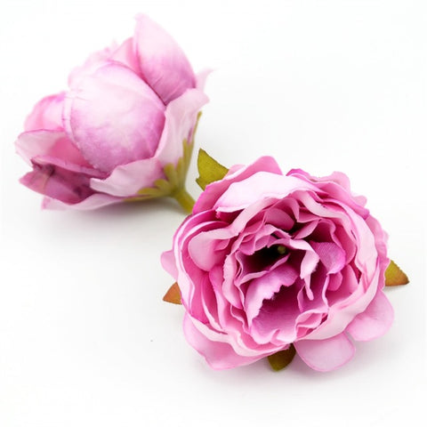 5pcs/lot 5cm High Quality Silk Peony Flower Head Artificial Home Wedding Decor DIY Garland Craft Flower Accessories