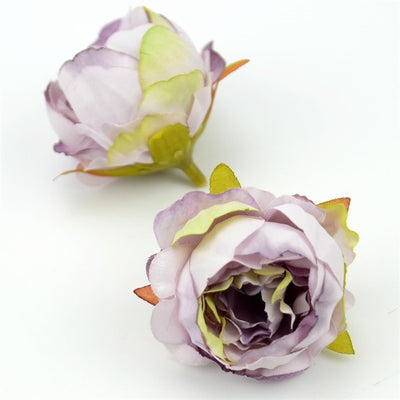 5pcs/lot 5cm High Quality Silk Peony Flower Head Artificial Home Wedding Decor DIY Garland Craft Flower Accessories