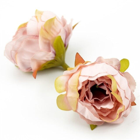 5pcs/lot 5cm High Quality Silk Peony Flower Head Artificial Home Wedding Decor DIY Garland Craft Flower Accessories