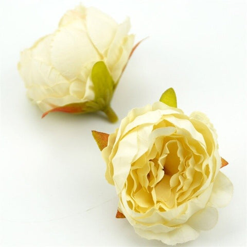 5pcs/lot 5cm High Quality Silk Peony Flower Head Artificial Home Wedding Decor DIY Garland Craft Flower Accessories