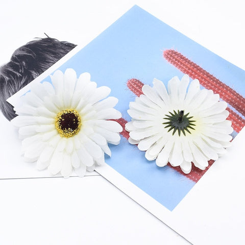 2/5/10 Pieces 10cm silk Gerbera scrapbooking wedding home decoration accessories diy christmas garland cheap artificial flowers