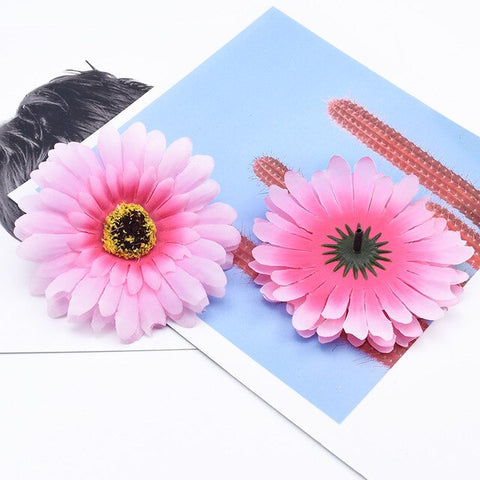 2/5/10 Pieces 10cm silk Gerbera scrapbooking wedding home decoration accessories diy christmas garland cheap artificial flowers