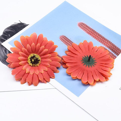 2/5/10 Pieces 10cm silk Gerbera scrapbooking wedding home decoration accessories diy christmas garland cheap artificial flowers