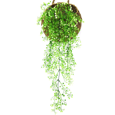 New 80cm Artificial Flowers Vine Hanging Garland Plant Simulation Green Leaves Wedding Home Garden Decoration Dropshipping