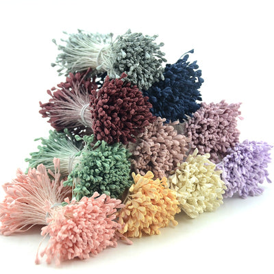 1400pcs 5mm Mini Stamen Matte Handmade Artificial Flowers For Wedding Party Home Decoration DIY Flower Garland Craft Accessories