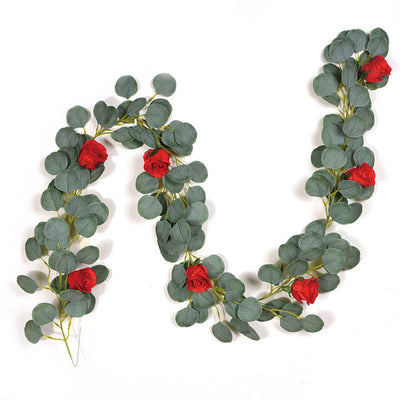 2m Artificial Eucalyptus Rose Garland DIY Wedding Backdrop Arch Wall Outdoor Decorations Hanging Eucalyptus Leaf Vines