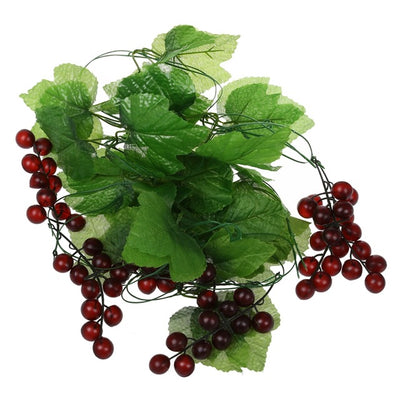 New  2x Artificial Grape Vine Garland Fruit for Home Garden Decoration