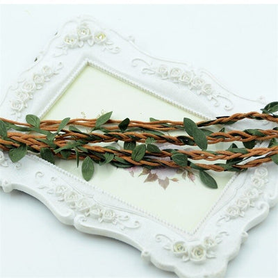 1m 5 color Artificial Ivy Leaf Garland Plants Vine Fake Foliage Flowers Home Decoration Silk Flower Rattan Wall Fake Foliage