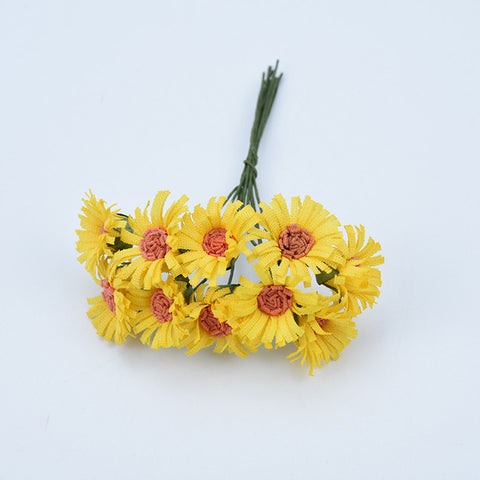 10pcs/bundle MINI silk daisy vases for home decor diy gifts box christmas garland artificial flowers scrapbooking fake sunflower