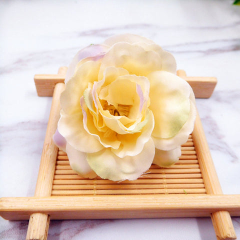 10 PCS (5 cm/a) artificial mini rose flowers, silk flower heads home garden decoration DIY wedding garland collage gift box