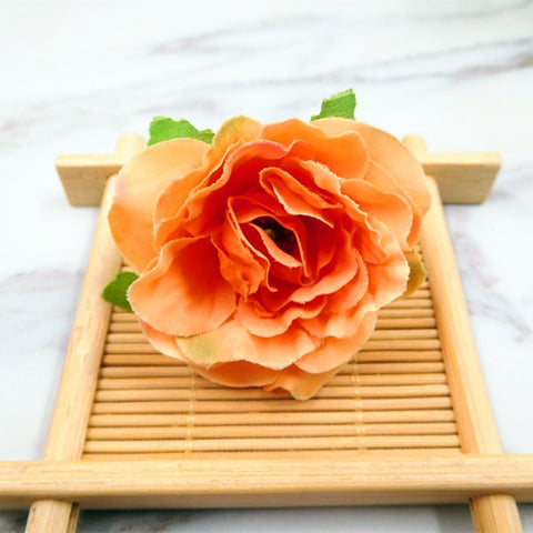 10 PCS (5 cm/a) artificial mini rose flowers, silk flower heads home garden decoration DIY wedding garland collage gift box