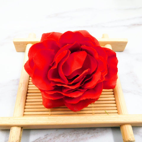 10 PCS (5 cm/a) artificial mini rose flowers, silk flower heads home garden decoration DIY wedding garland collage gift box