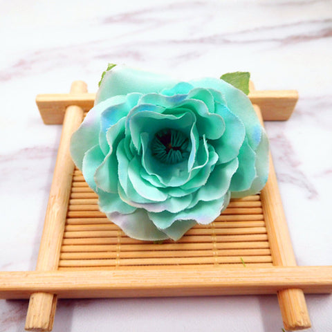 10 PCS (5 cm/a) artificial mini rose flowers, silk flower heads home garden decoration DIY wedding garland collage gift box