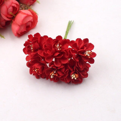 6pcs Artificial Flower Stamens Gradually Chrysanthemum Wedding Decoration DIY Scrapbook Handicraft Accessory Garland Flower