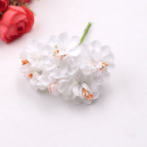 6pcs Artificial Flower Stamens Gradually Chrysanthemum Wedding Decoration DIY Scrapbook Handicraft Accessory Garland Flower