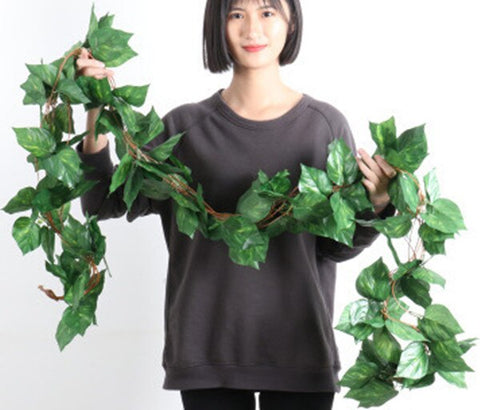 2.1M DIY Artificial Eucalyptus Garland Hanging Rattan Vine Ivy Wedding Flowers Simulation Wicker Leaves home office hotel decor