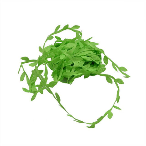 20 Meters (2 Rolls ) Silk Leaves Artificial Plants Vine Ivy Rattan Garland Leaf Wedding Decor Fake Plants Bridal Accessories