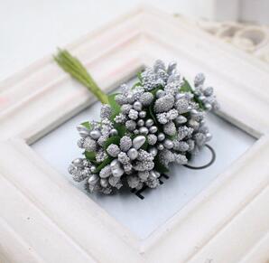 12Pcs/lot Berry Artificial Stamen Flower for Wedding Decoration Pistil Mini DIY Scrapbooking Garland Craft Fake Flowers Birthday