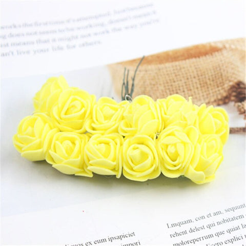 12pcs/lot Simulation Mini Rose Artificial flower foam flower diy flower ball garland headdress Wedding decoration Bridal Flowers